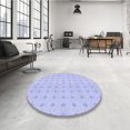thumbnail image 4 of Ahgly Company Machine Washable Indoor Square Transitional Heavenly Blue Area Rugs, 5' Square, 4 of 7