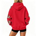 thumbnail image 5 of GILIGEGE Game Day Hoodies for Women Casual Funny Graphic Football Sweatshirt with Pocket,Oversized,Cozy,Cheer Mom,Y2K,Crew Neck Long Sleeve Fall Season Pullover Tops Clothes Red XL, 5 of 6