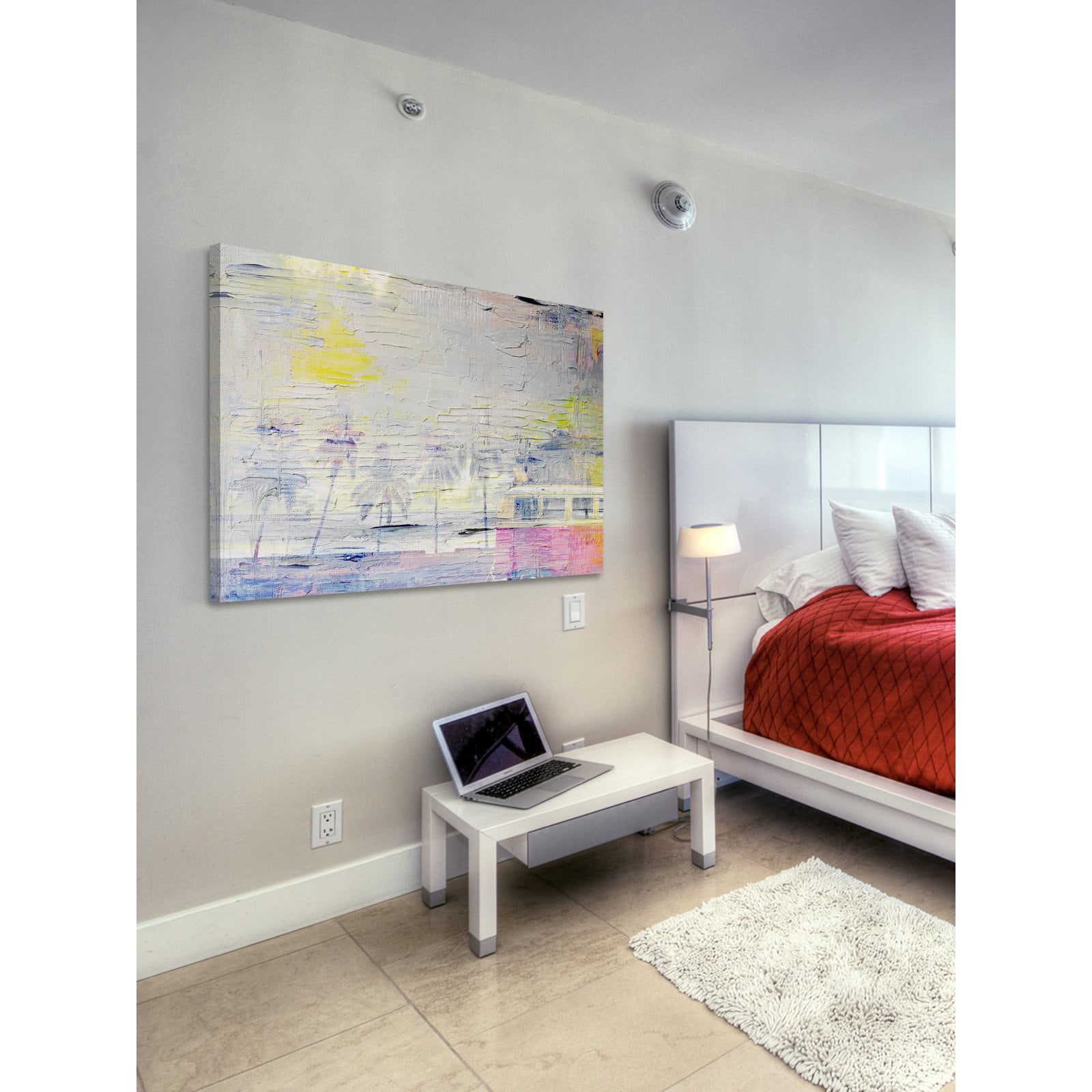 "Palms at Sunset" Painting Print on Wrapped Canvas
