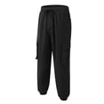 thumbnail image 5 of ZZwxWA Men Fashion Cargo Pants Casual Comfy Solid Color Pockets High Waist Drawstring Pants Lounge Going Out Joggers Pants Sale, 5 of 5