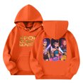 thumbnail image 1 of Moonsky Sudadera con capucha y cordón HUNTRX, estampado de grupo de chicas coreanas, jersey corto, suave y cómodo, top de manga larga para primavera y otoño. Naranja 100, 1 of 4