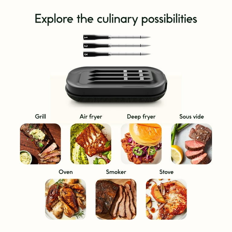CHEF iQ Smart Wireless Meat Thermometer with 2 Ultra-Thin Probes