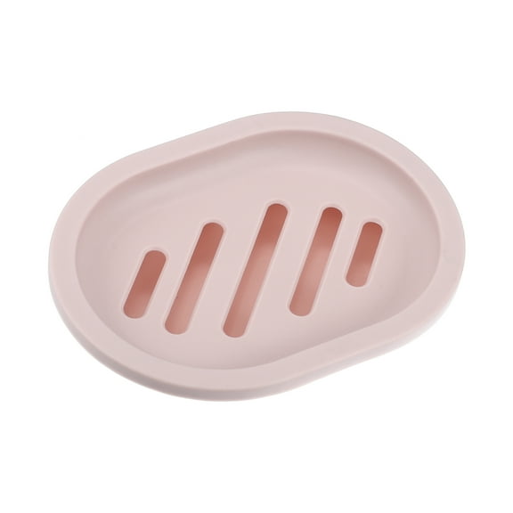 Vocoste 1 Pc Soap Dish Keep Soap Dry Soap Cleaning Storage for Home Bathroom Kitchen Pink Plastic