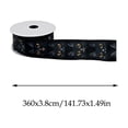 thumbnail image 3 of Gingham Check Ribbon , Wired Edge Woven Ribbon for Wreaths, Halloween Decor, Fall Bow Making , 141.73In Black, 3 of 7