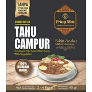 Pring Mas Bumbu Instan Tahu Campur (Instant Seasoning Surabaya Tofu Sweet Beef Soup With Vegetable) NO MSG -1.5oz (45g) HALAL (Pack of 3)