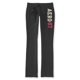 thumbnail image 1 of Aeropostale - Pantalones deportivos elásticos ajustados y acampanados para mujer, gris, pequeño Aeropostale Pantalones deportivos, 1 of 2