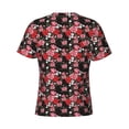 thumbnail image 6 of Vsdgher Rose Flowers Print Men's Dry Fit Mesh Athletic Shirts Moisture Wicking Tennis T-Shirt Tops, 6 of 9