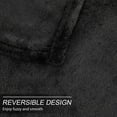 thumbnail image 5 of Howarmer Black Fuzzy Bed Blanket, Throw Size Soft Flannel Fleece Blankets, All Season Lightweight Warm Bed Throws, 50 x 60 Inch, 5 of 7