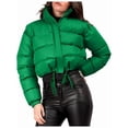 thumbnail image 2 of Veste Matelassée Courte pour Femmes, Manteau d'Extérieur Vert G, 2 of 7