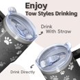 thumbnail image 4 of 20OZ Dog Paw Daily Use Tumbler with Handle Insulated Stainless Steel Cup Great Dog Lover Gifts Unique Birthday Christmas Presents for Women Men Perfect for Everyday Hydration Needs, 4 of 6