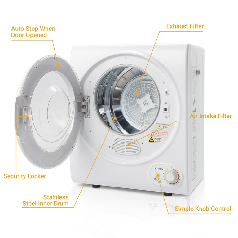  VIVOHOME 110V 1500W Electric Compact Portable Clothes Laundry  Dryer Machine for Apartment 3.5 cu.ft 13lbs : Appliances