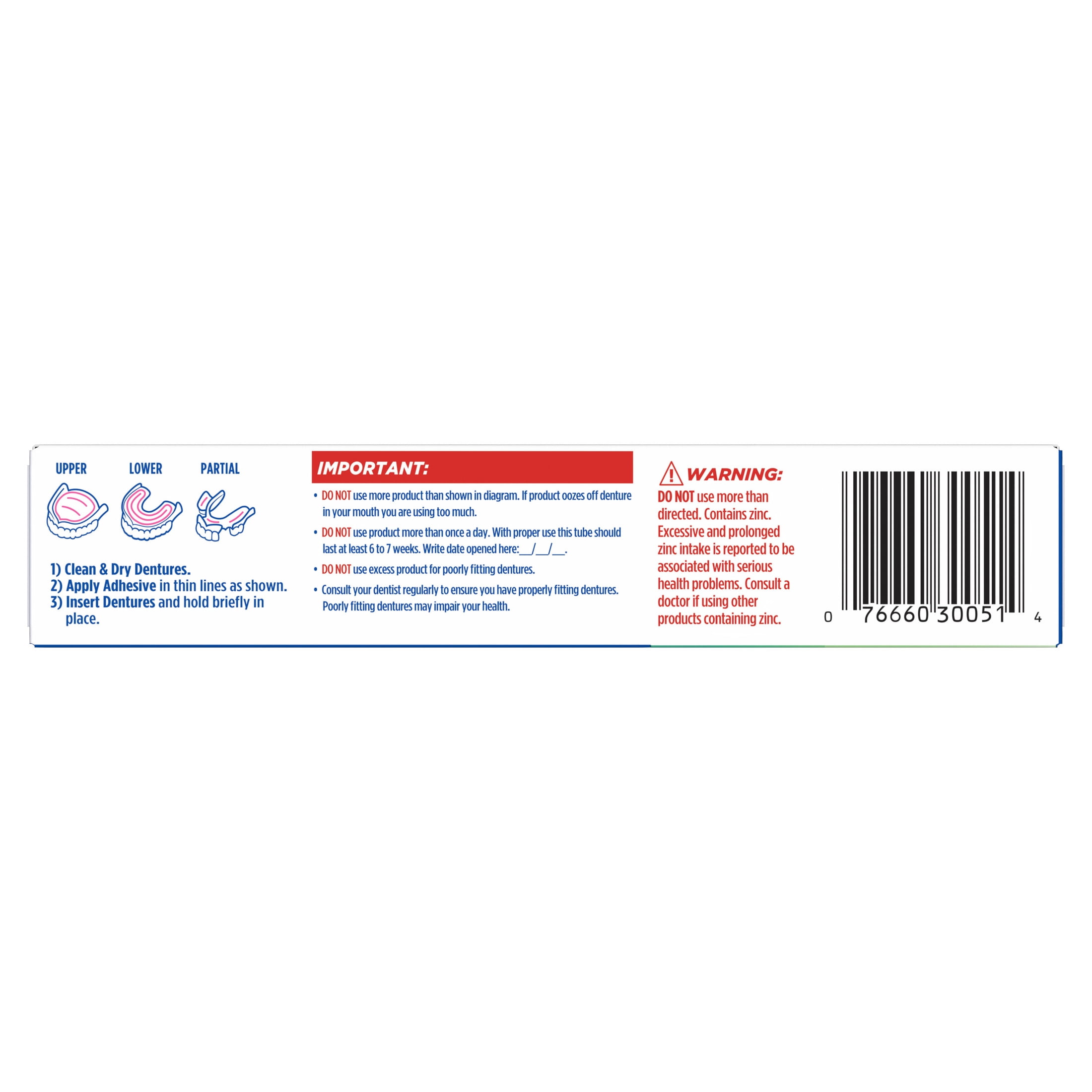Fixodent Plus Scope Secure Denture Adhesive Cream, Denture Glue, 2.0 oz