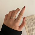 thumbnail image 1 of Conjunto de anillos de cadena de Color dorado Hiphop de 17KM para mujeres y niñas, anillos de dedo sencillos geométricos Punk, joyería de tendencia 2022 para fiesta Tan Jianjun unisex, 1 of 2