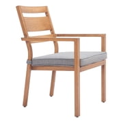Rader Dining Chair Natural Dining Chair, Modern Style, Removable and washable cushion cover, Aluminum, Outdoor Dining