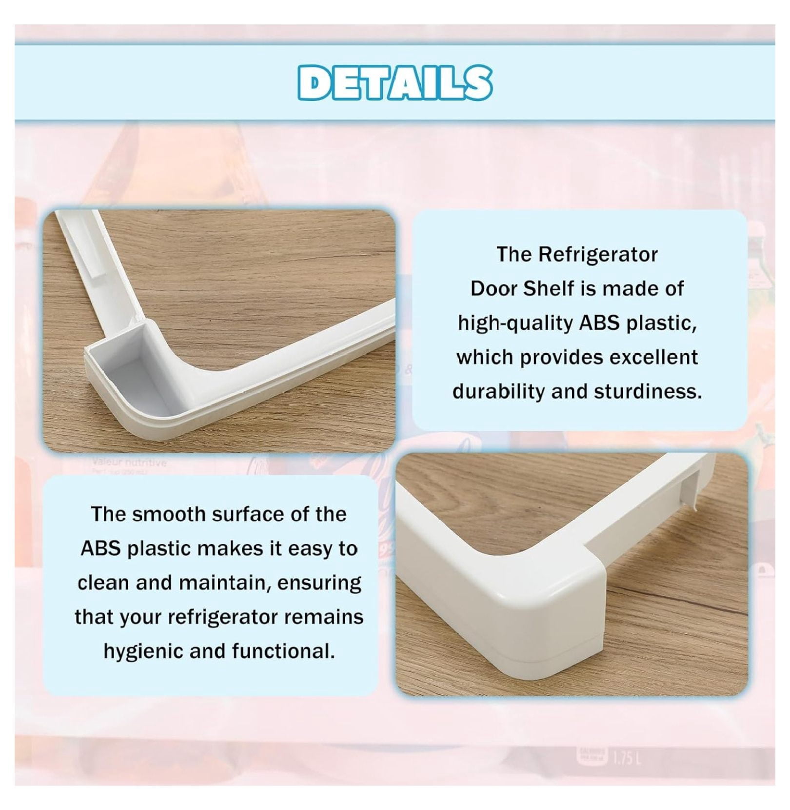 WR17X11889 Replacement Refrigerator Door Shelf Compatible with Refrigerator FreshFood Door Retaining Bar Shelf Replacement for 1169732 AH964507 EA964507 PS964507