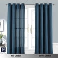 thumbnail image 3 of DriftAway Thermal Insulated Blackout Curtain Liner 2 Panels Each Liner Size 40 Inch by 80 Inch Rings Included, 3 of 7