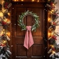 thumbnail image 6 of Plaid Wreath Sash for Front Door,Checkered Bow Scarf with Long Pointed Streamers, Wreaths Satin Sash Burlap Garland Ribbon Accessories Christmas Decorations 54.33X5.12 Inch, 6 of 6