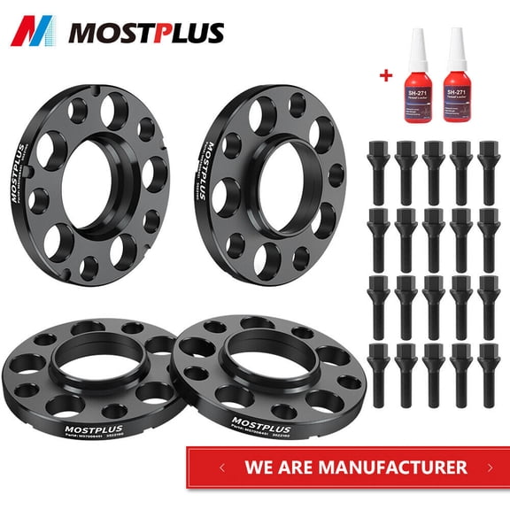 MOSTPLUS 4PCS 12&15mm 5x120 Wheel Spacers 72.56mm for BMW F Series F30 F32 F33 F80 F10 F20