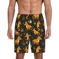 thumbnail image 1 of Balery Funny Fox by the Field Pantalones cortos de pijama de punto de algodón para hombre con cinturilla y bolsillos-Medium, 1 of 6