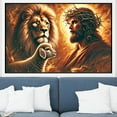 thumbnail image 2 of Lotusprinthandmade Lion Jesus and Lamb Christian Canvas 1.5in 24" x 16", Christian Canvas Art, 2 of 5