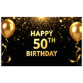 thumbnail image 1 of Golden Happy 50th Birthday Banner Background, Party Backdrop Decorations for Photography Props Birthday Party Celebration Photo Booth Decor, 1 of 4