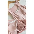 thumbnail image 5 of Womens Sleepwear Summer Solid Color Lightweight Pajama Set Leisure Crew Neck Sleeveless Sleepwear with Shorts Summer Pajamas, 5 of 5