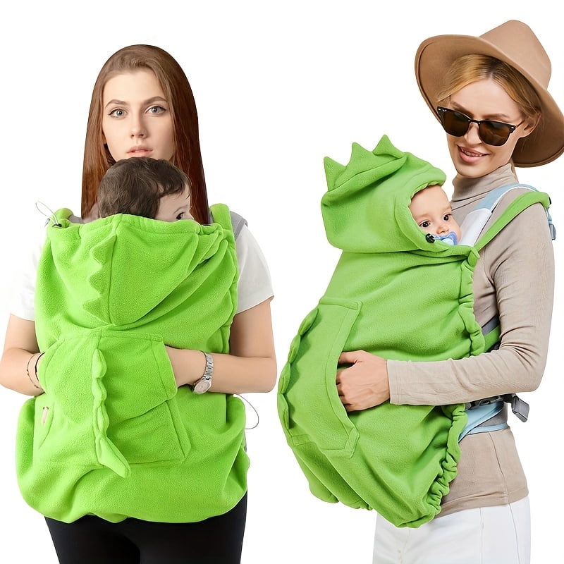 Baby Carrier Cover Stroller Accessory Blocks Strong Wind Sunlight Soft Dinosaur Design Perfect for Travel All Season Use 100 Polyester
