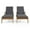 Teak/Dark Gray, variant on Senia Acacia Wood Outdoor Chaise Lounge with Water Resistant Cushion, Set of 2, Teak and Dark Gray