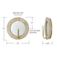 thumbnail image 3 of 1 Light Wall Sconce In Industrial Style-12 Inches Tall And 12 Inches Wide-White Wash/Matte Brass Finish Capital Lighting 647311Ws, 3 of 7