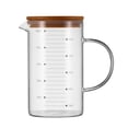 thumbnail image 3 of Taza medidora de vidrio Mango aislado Boquilla en forma de V Tapa de bambú Vidrio de borosilicato alto Taza de vidrio resistente al calor con Herramientas y accesorios para hornear Numero 3 Bearachild HA027212-03, 3 of 6