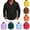 Black, variant on Men Hoodie Basic Full Zip Long Sleeve Drawstring Hooded Jacket Soft Lined Sweatshirts Outdoor Daily Clothes with Multi-Pockets