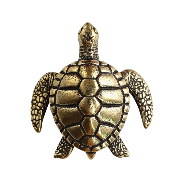Figurita de tortuga de latón de larga vida: Feng Shui, hogar de la longevidad y la buena suerte para el salón o «
