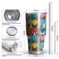 thumbnail image 6 of 30oz Boston Terrier Tumblers Stainless Steel Tumbler with Lid and Straw,Vacuum Insulated Double Wall Travel Tumbler Cups Mug with Cleaning Brush for Coffee,Tea, 6 of 7