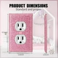 thumbnail image 2 of Tutuviw Glitter Light Switch Covers Glitter Outlet Covers Decorative Light Switch Cover Rhinestones Outlet Wall Plate Electrical Receptacle for Girl Nursery Decor Room Decor (Pink), 2 of 8