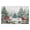Beautiful Winter Forest Painting, variant on 32"x20" Door Mat Mat Absorbent & Non-Slip Entryway Rug Washable Floor Mat Light Green Smiling Snowman