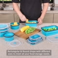 8 Pack Collapsible Silicone Food Storage Containers with Lids ...