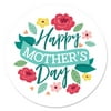 Big Dot of Happiness Colorful Floral Happy Mother's Day - We Love Mom Party Circle Sticker Labels - 24 Count