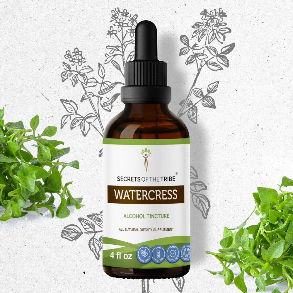 Watercress Tincture Alcohol Extract, Organic Watercress (Nasturtium