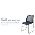 thumbnail image 4 of BizChair HERCULES Series 661 lb. Capacity Navy Stack Chair with Air-Vent Back and Gray Powder Coated Sled Base, 4 of 14