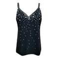thumbnail image 4 of Leesechin Womens Tank Tops Fashion Women's Summer V-Neck Strapless Lace Print Caims Sexy Blouse, 4 of 4