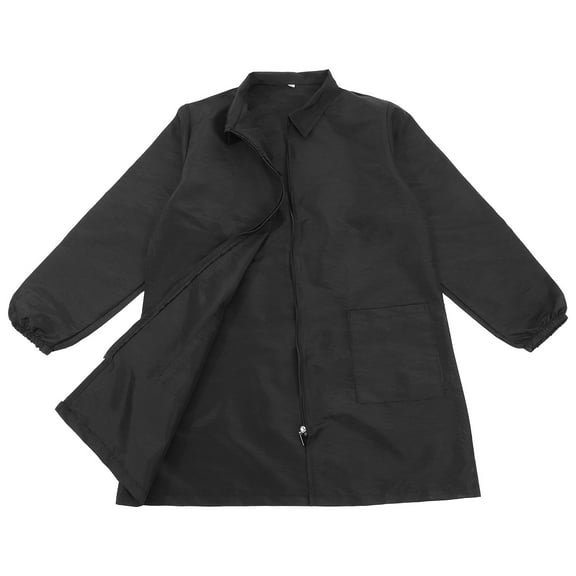 GAXIRE Black Brocade Hair Stylist Smock Apron for Hairdressers, Polyester Salon Apron, 35.4 x 16.9 Inches, 1 Piece Set