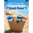 thumbnail image 4 of Utopia Towels Pack of 4 Cabana Beach Towels, Oversized 30 x 60 Inches Cotton Beach Towel Set, Smooth Ring Spun Texture for Pool and Swim Days, Modern Striped Design Bath Towels, 4 of 9
