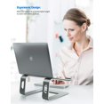 thumbnail image 2 of Laptop Stand, Ergonomic Aluminum Cooling Computer Stand, Detachable Laptop Riser, Protable Notebook Holder Stand Compatible with MacBook Air Pro, Dell XPS, More 10-15.6" Laptops, 2 of 6