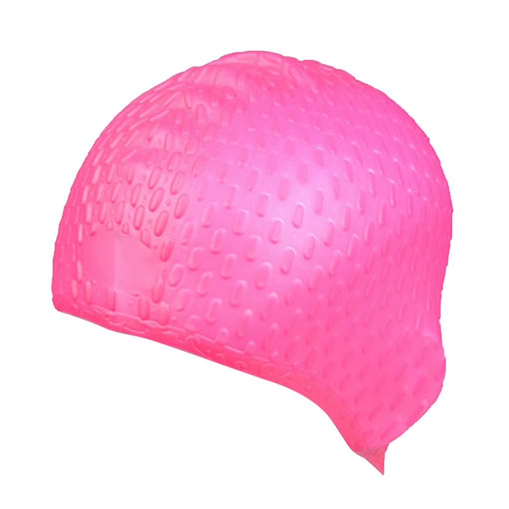 Wweixi Unisex Flexible Waterproof Silicone Swimming Cap Adult Waterdrop