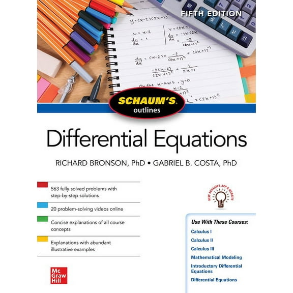 Schaum's Outline of Differential Equations, Fifth Edition, (Paperback)