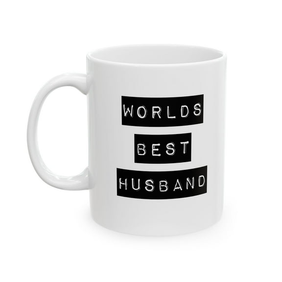 Worlds Best Husband 11 oz Coffee Mug - Gift Idea From Wife White Ceramic