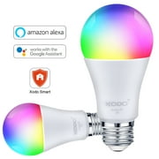 XODO 2-Pack Smart WiFi Light Bulb, Multi Color Changing LED, App Controlled
