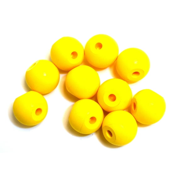 Molecular Model Atoms, Yellow, Pack of 10 - 2.2cm, 2 Holes - Spare Extra Parts for Molecular Model Kits - Eisco Labs