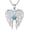 3-March-Aquamarine, variant on S925 Sterling Silver Angel Wings Necklace for Women, Guardian Angel August Birthstone Pendant with Sparkling Lime Green Peridot Zirconia, Religious Memorial Jewelry Gift, 18+2 Inch