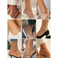 thumbnail image 4 of KeyStyle Birthstone Anklets for Women Stainless Steel Adjustable Anklets Bracelets for Summer Beach Pool Parties Birthday Jewelry Valentine's Day Gift for Girlfriend, 4 of 11